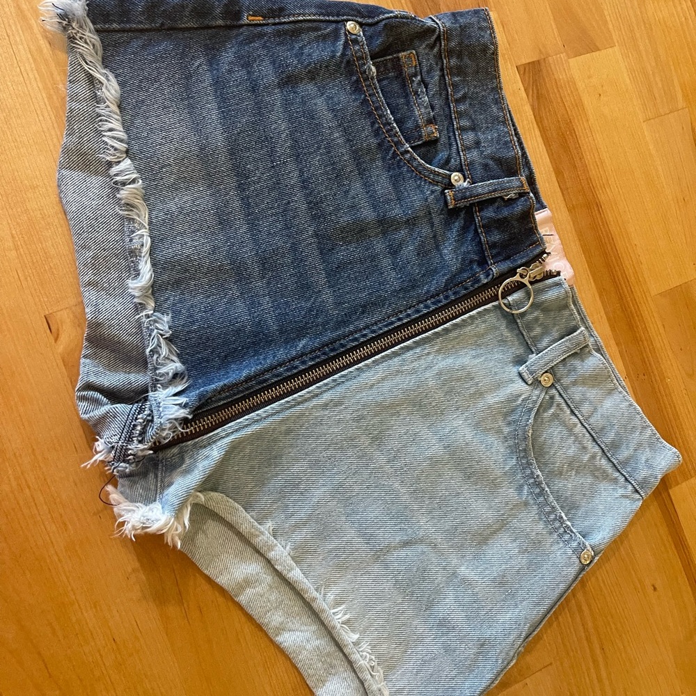 RevIce Yin Yang denim shorts